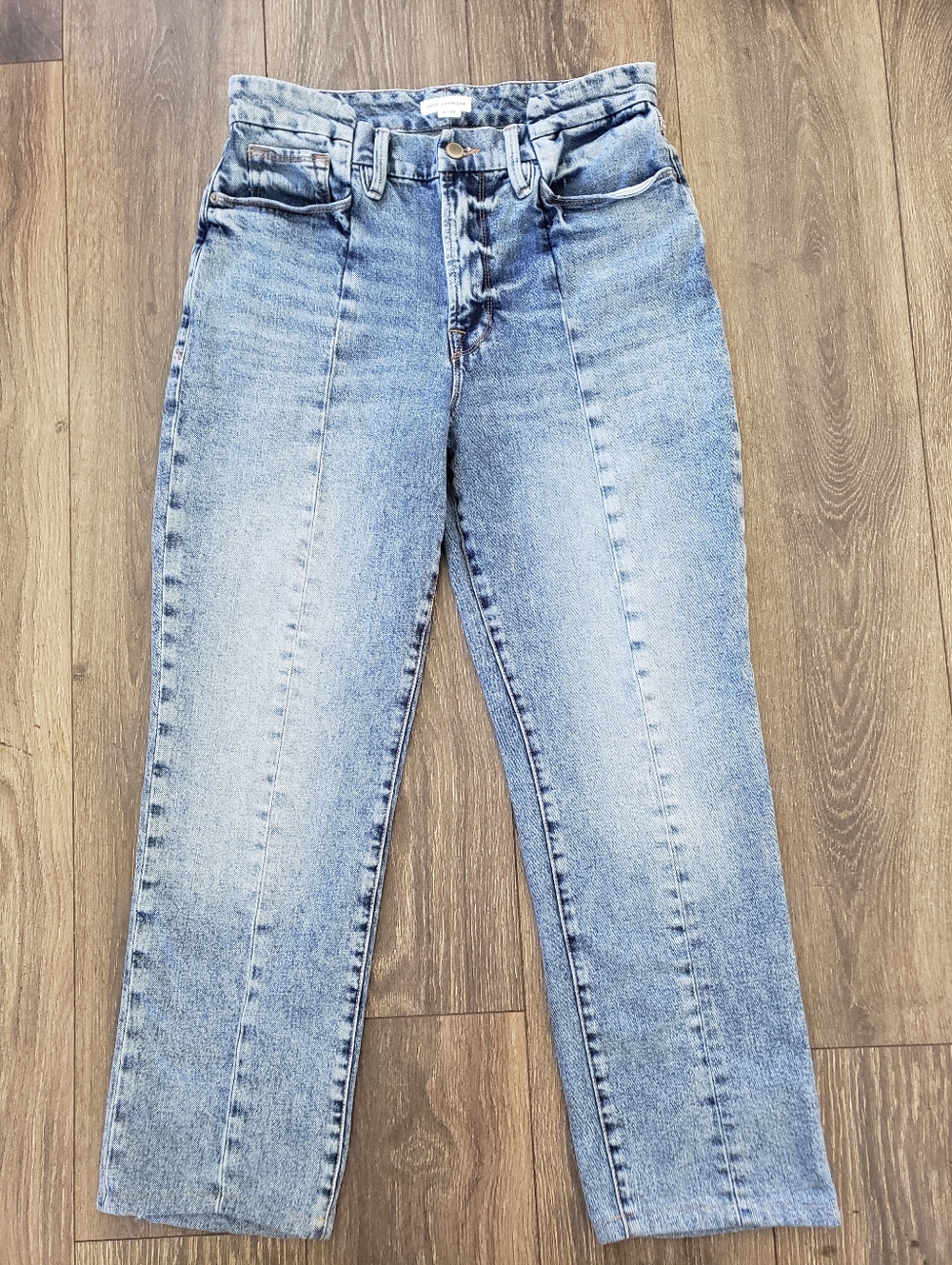 Good American Good Boy Straight Leg Jeans Indigo678 Size 8/29